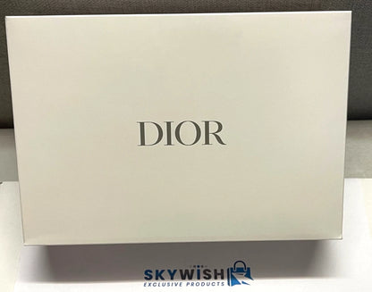 Dior Men's Navy Blue Toiletry Travel Bag Pouch Double Zippered 21x14x8 cm