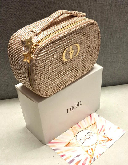Christian Dior Beauty Gold Vanity Pouch & Box Holiday 2025 NEW