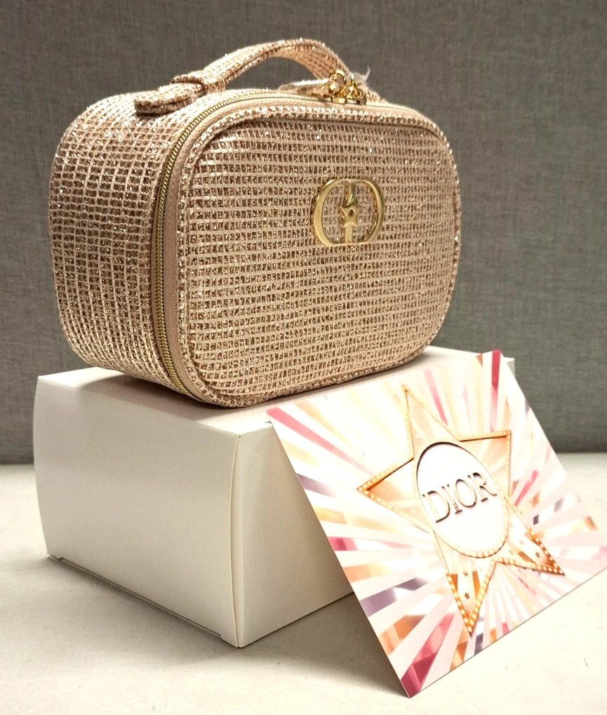 Christian Dior Beauty Gold Vanity Pouch & Box Holiday 2025 NEW