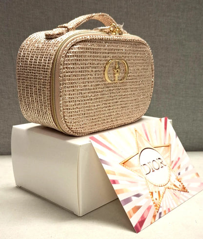 Christian Dior Beauty Gold Vanity Pouch & Box Holiday 2025 NEW