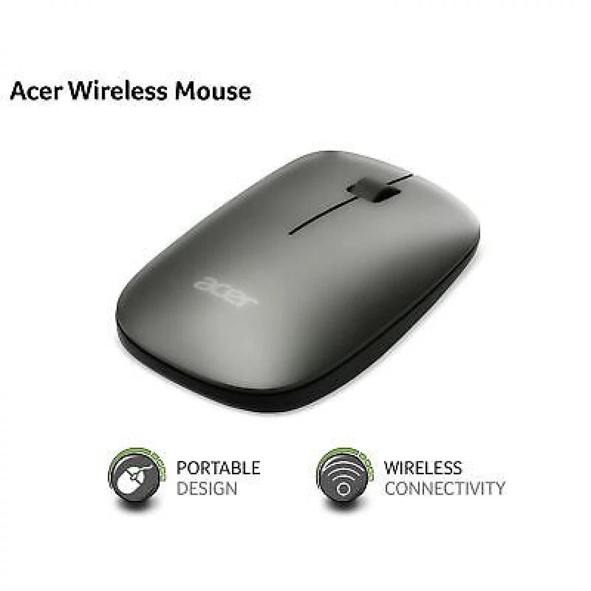 Acer Vero AMR020 - mouse - 2.4 GHz Grey Ambidextrous Windows Chrome