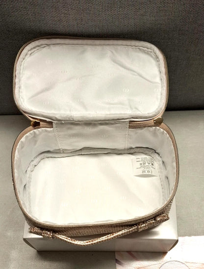 Christian Dior Beauty Gold Vanity Pouch & Box Holiday 2025 NEW