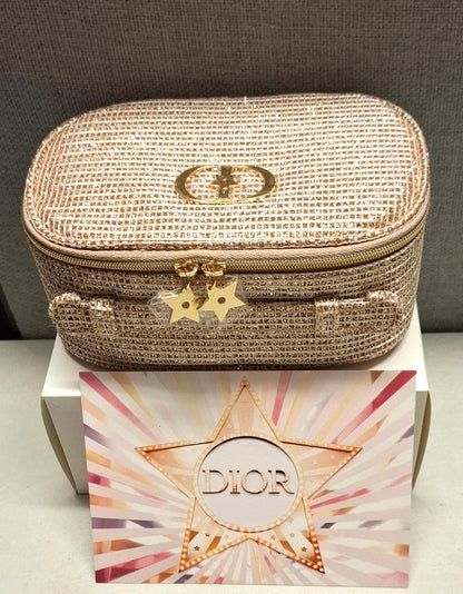 Christian Dior Beauty Gold Vanity Pouch & Box Holiday 2025 NEW