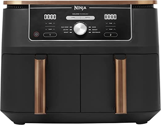 Ninja Foodi MAX 9.5L Dual Zone Air Fryer - AF400UK Copper/ Black